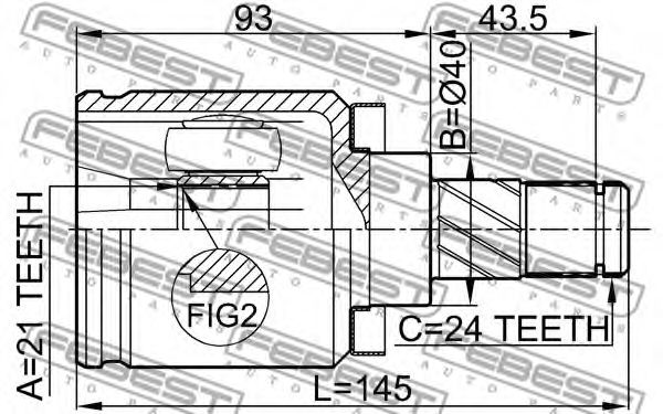 ШРУС FEBEST 0211-QG15 - Фото 1
