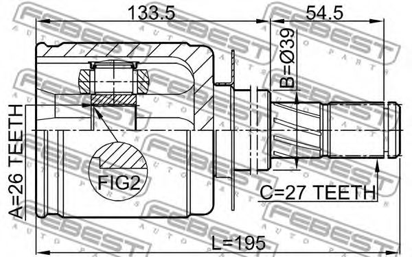 ШРУС FEBEST 0211-R51 - Фото 1