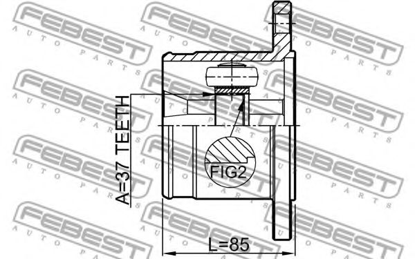ШРУС FEBEST 0211-R51R37 - Фото 1