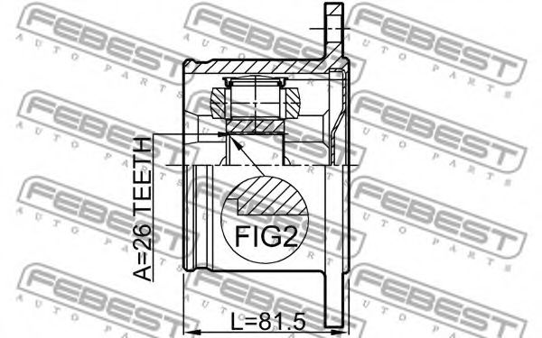 ШРУС FEBEST 0211-T30RH - Фото 1