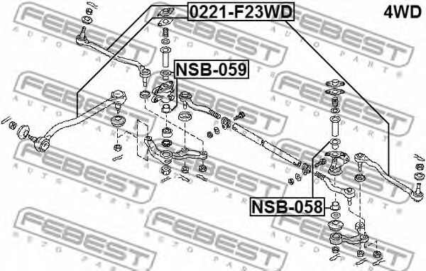 Наконечник рулевой тяги FEBEST 0221-F23WD - Фото 1