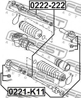 Накінечник рульової тяги FEBEST 0221-K11 - Фото 1