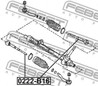 Рулевая тяга FEBEST 0222-B16 - Фото 1