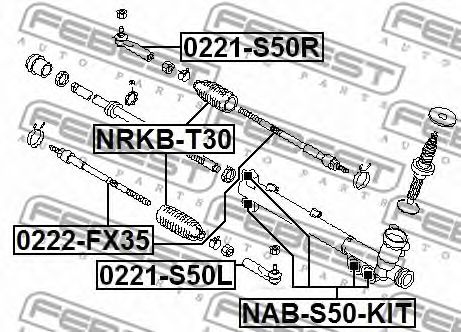 Рулевая тяга FEBEST 0222-FX35 - Фото 1