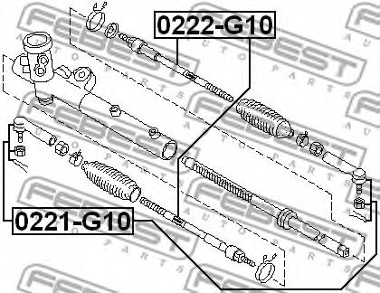 Рулевая тяга FEBEST 0222-G10 - Фото 1