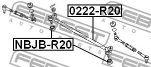 Рулевая тяга FEBEST 0222-R20 - Фото 1