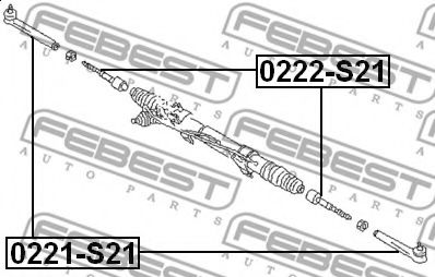 Рулевая тяга FEBEST 0222-S21 - Фото 1