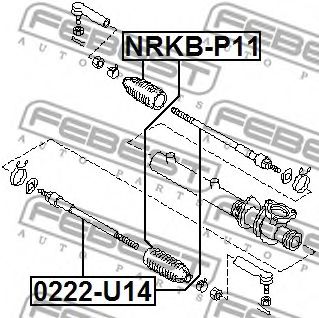 Рулевая тяга FEBEST 0222-U14 - Фото 1