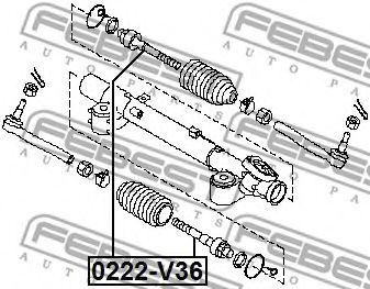 Рулевая тяга FEBEST 0222-V36 - Фото 1