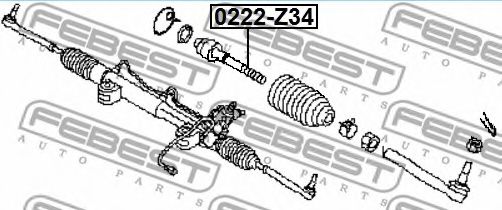 Рулевая тяга FEBEST 0222-Z34 - Фото 1