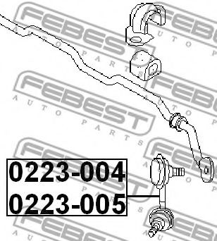 Тяга / стійка стабілізатора FEBEST 0223-004 - Фото 1
