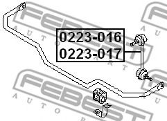 Тяга / стійка стабілізатора FEBEST 0223-017 - Фото 1