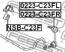 Тяга / стійка стабілізатора FEBEST 0223-C23FL - Фото 1
