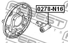 Колесный тормозной цилиндр FEBEST 0278-N16 - Фото 1