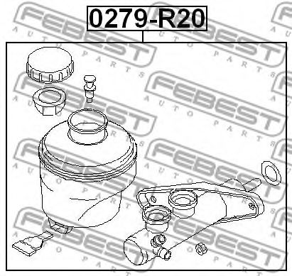Главный тормозной цилиндр FEBEST 0279-R20 - Фото 1