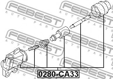 Рабочий цилиндр сцепления FEBEST 0280-A33 - Фото 1