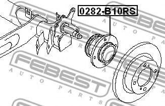 Ступиця колеса FEBEST 0282-B10RS - Фото 1