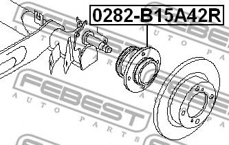 Ступица колеса FEBEST 0282-B15A42R - Фото 1