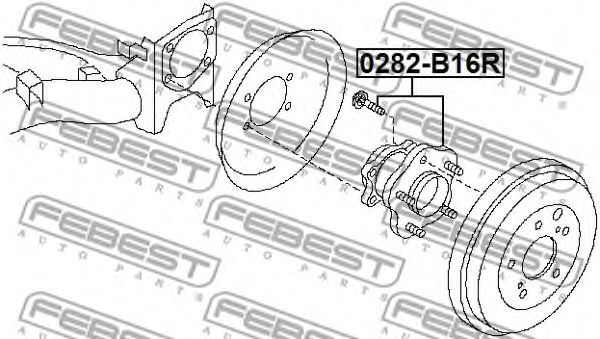 Ступиця колеса FEBEST 0282-B16R - Фото 1