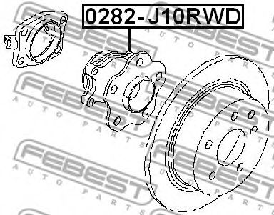 Ступица колеса FEBEST 0282-J10RWD - Фото 1