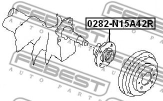Ступица колеса FEBEST 0282-N15A42R - Фото 1