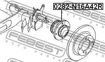 Ступица колеса FEBEST 0282-N16A42R - Фото 1