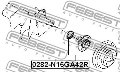 Ступица колеса FEBEST 0282-N16GA42R - Фото 1