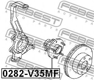 Ступица колеса FEBEST 0282-V35MF - Фото 1