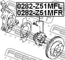 Ступица колеса FEBEST 0282-Z51MFL - Фото 1