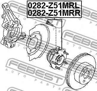 Ступица колеса FEBEST 0282-Z51MRL - Фото 1