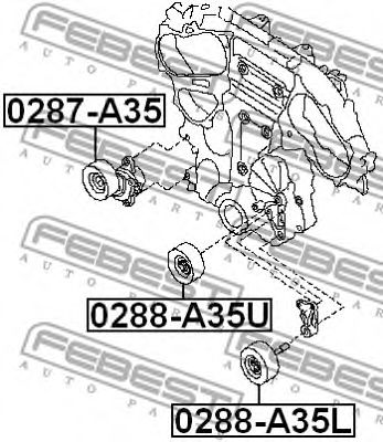 Натяжной ролик поликлинового ремня FEBEST 0287-A35 - Фото 1