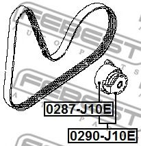 Натяжитель ремня FEBEST 0290-J10E - Фото 1