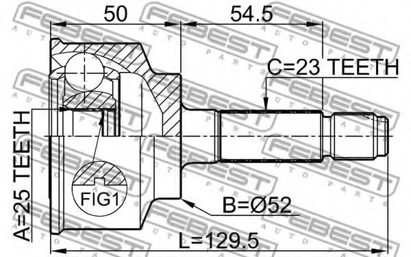 ШРУС FEBEST 0310-047 - Фото 1