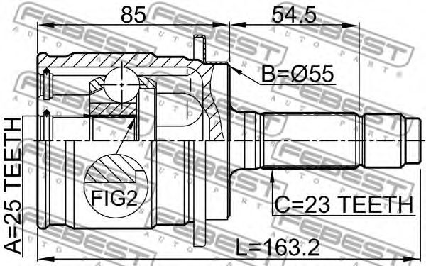 ШРУС FEBEST 0310-RD5R - Фото 1