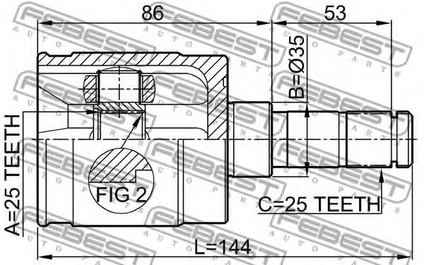 ШРКШ FEBEST 0311-GDRH - Фото 1