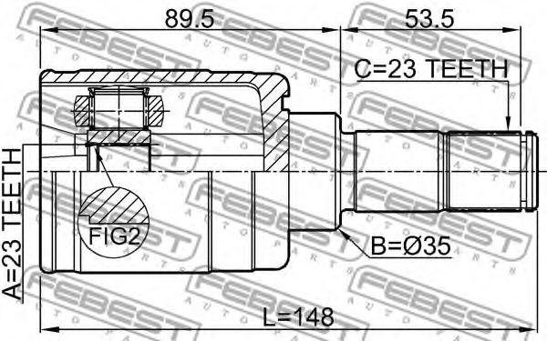 ШРКШ FEBEST 0311-HRV4WDLH - Фото 1