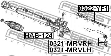 Наконечник рулевой тяги FEBEST 0321-MRVRH - Фото 1