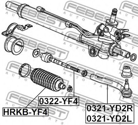 Наконечник рулевой тяги FEBEST 0321-YD2R - Фото 1
