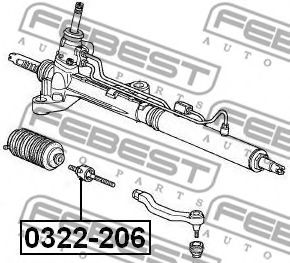 Рулевая тяга FEBEST 0322-206 - Фото 1
