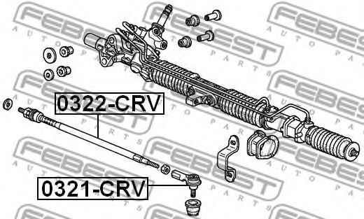 Рулевая тяга FEBEST 0322-CRV - Фото 1