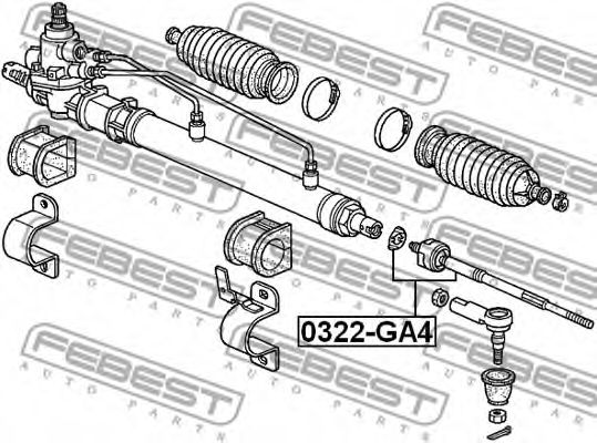 Рульова тяга FEBEST 0322-GA4 - Фото 1