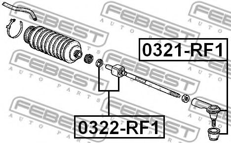 Рулевая тяга FEBEST 0322-RF1 - Фото 1