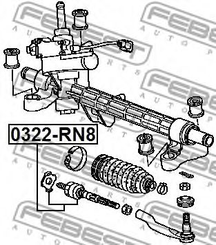 Рулевая тяга FEBEST 0322-RN8 - Фото 1