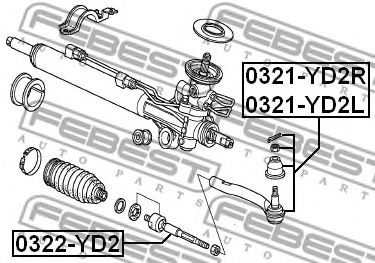 Рулевая тяга FEBEST 0322-YD2 - Фото 1