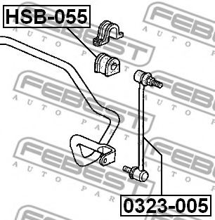 Тяга / стійка стабілізатора FEBEST 0323-005 - Фото 1