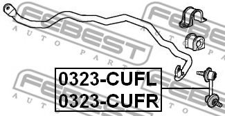 Тяга / стойка стабилизатора FEBEST 0323-CUFL - Фото 1