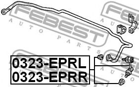 Тяга / стійка стабілізатора FEBEST 0323-EPRR - Фото 1