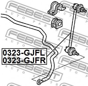 Тяга / стійка стабілізатора FEBEST 0323-GJFL - Фото 1