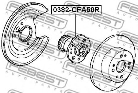 Ступица колеса FEBEST 0382-CFA50R - Фото 1
