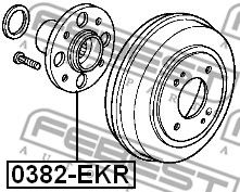 Ступица колеса FEBEST 0382-EKR - Фото 1